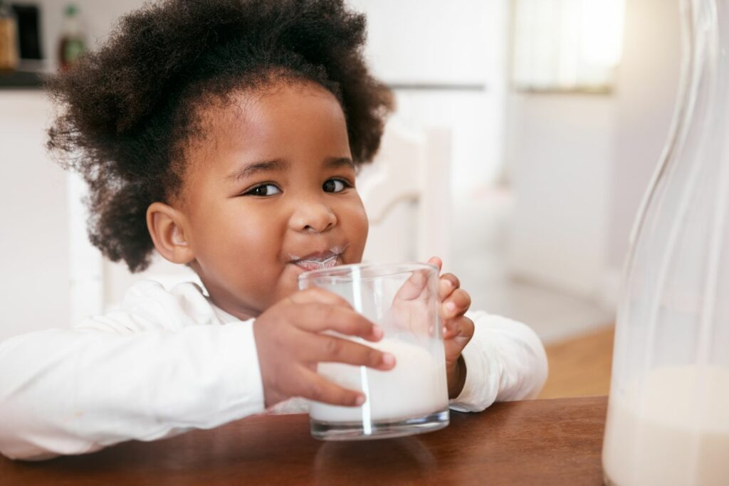 Mundhygiene-Routine Milch